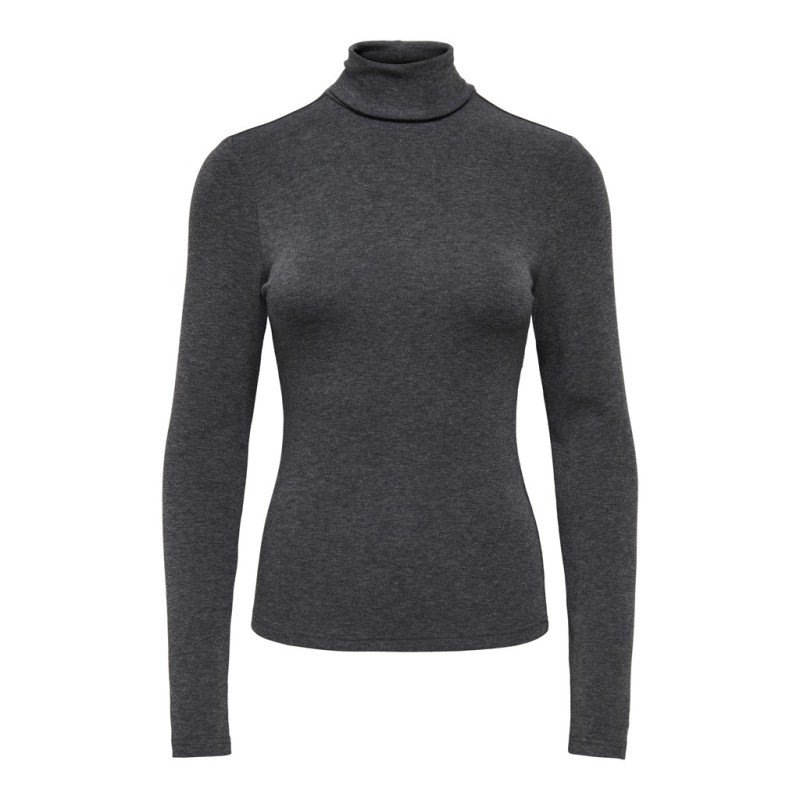 ONLY Dolly rollneck bluse - Dark Grey Melange