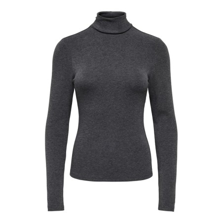 ONLY Dolly rollneck bluse - Dark Grey Melange
