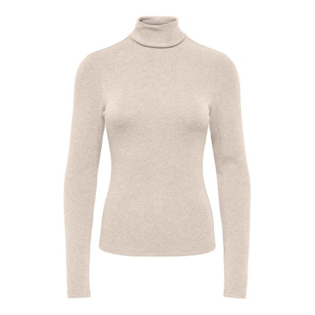 ONLY Dolly rollneck bluse - Pumice Stone
