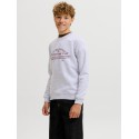 JACK & JONES Junior Nantucket Script Sweatshirt - Bright White