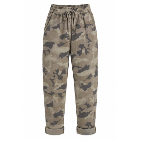 VANTING Denim camou bukser - Brown / Camou