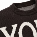 VANTING Striktrøje - Dark Brown