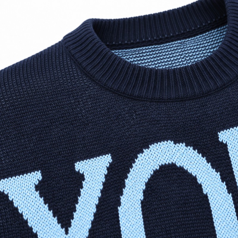 VANTING Striktrøje - Navy