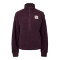 PIECES Katty high neck half zip teddyjakke - Plum Perfect