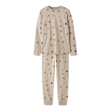 NAME IT KIDS Vismas pyjamas sæt - Pure Cashmere / Christmas