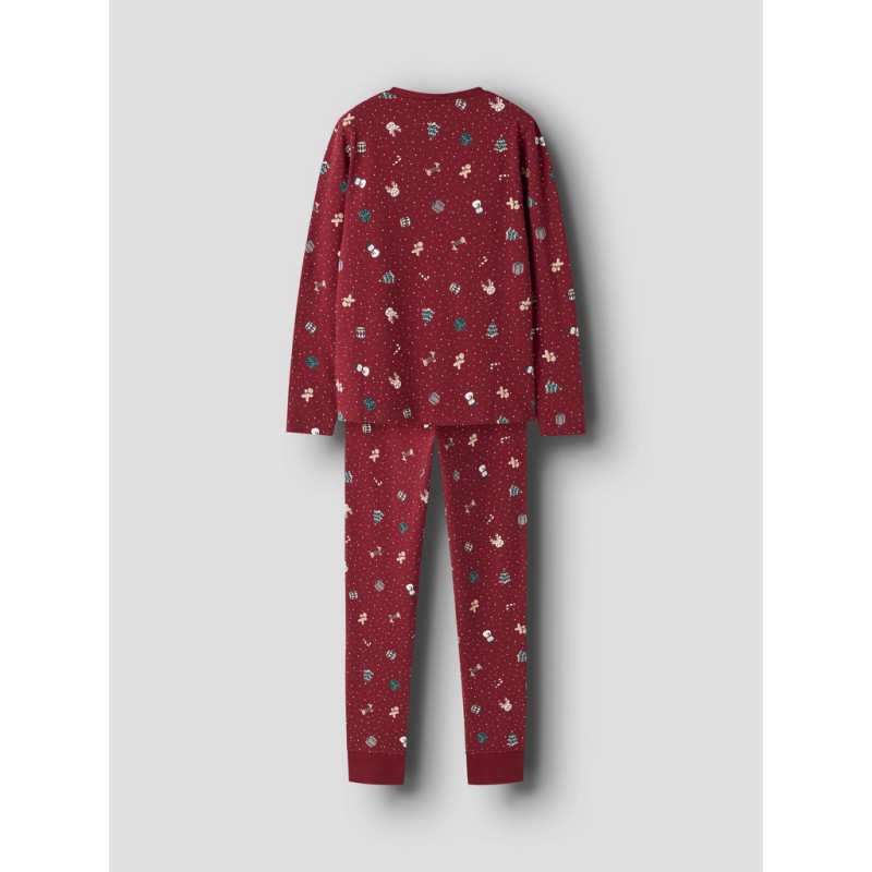 NAME IT KIDS Vismas pyjamas sæt - Red Dahlia / Christmas