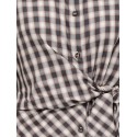ONLY Nola langærmet ternet wrap skjorte - Malt Ball/ White/BLUE