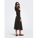 ONLY Lea langærmet boatneck top - Chocolate Torte