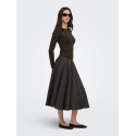 ONLY Lea langærmet boatneck top - Chocolate Torte