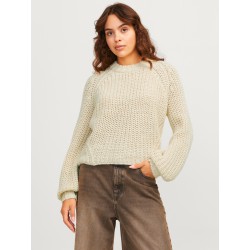 JJXX Kelly chunky loose strik - Bone White