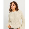 JJXX Kelly chunky loose strik - Bone White
