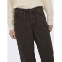 ONLY Gianna mellemtalje jeans - Dark Brown Denim