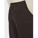 ONLY Gianna mellemtalje jeans - Dark Brown Denim