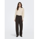 ONLY Gianna mellemtalje jeans - Dark Brown Denim