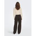 ONLY Gianna mellemtalje jeans - Dark Brown Denim