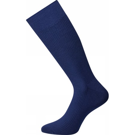 JBS Bomulds rib strømper - Blue Iris