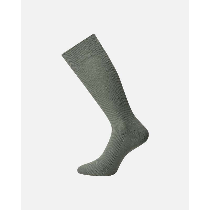 JBS Bomulds rib strømper - Light Green
