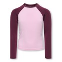 KIDS ONLY Colourblock bluse - Pink Lady / Winetasting