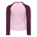 KIDS ONLY Colourblock bluse - Pink Lady / Winetasting