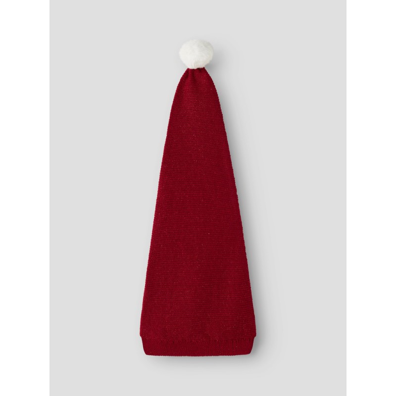 NAME IT KIDS Strik nissehue M. glimmer - Red Dahlia /Red Lurex
