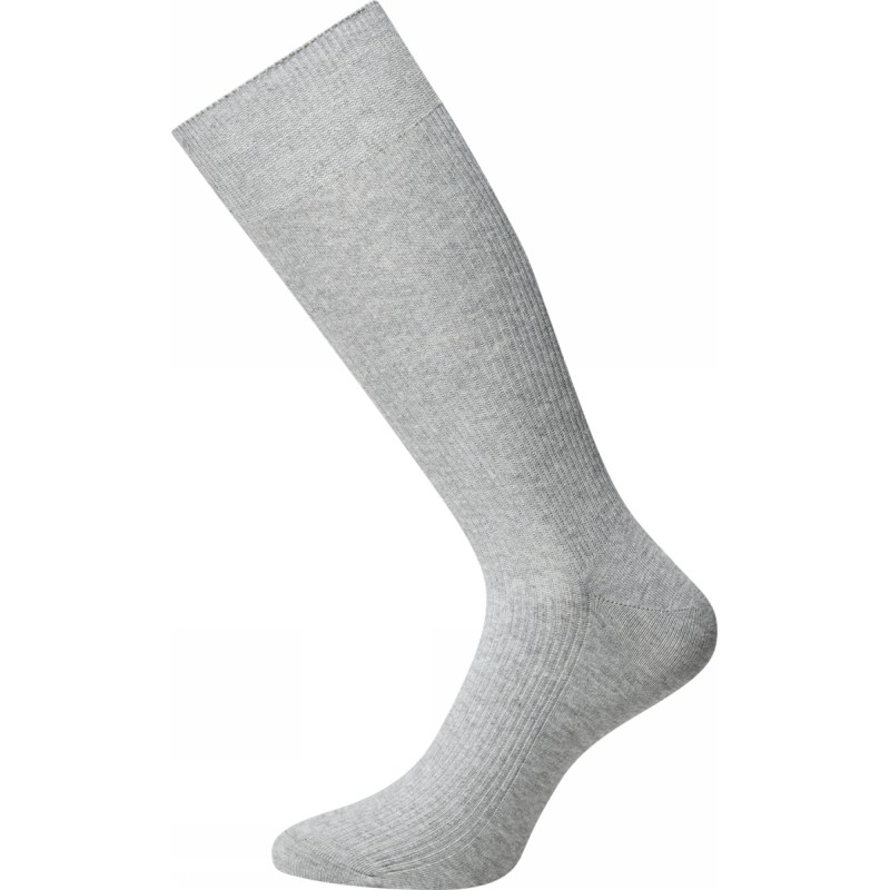 JBS Bomulds rib strømper - Light Grey