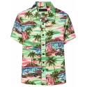 BERNTSON Hawaii kortærmet skjorte - Tropical Mint
