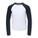 KIDS ONLY Colourblock bluse - Cloud Dancer / Night Sky