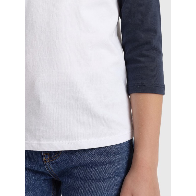 KIDS ONLY Colourblock bluse - Cloud Dancer / Night Sky