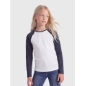 KIDS ONLY Colourblock bluse - Cloud Dancer / Night Sky
