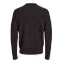 JJ REBEL Birch langærmet strik polo - Black