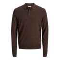 JJ REBEL Birch langærmet strik polo - Delicioso