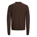 JJ REBEL Birch langærmet strik polo - Delicioso
