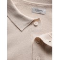 JJ REBEL Birch langærmet strik polo - Moonbeam
