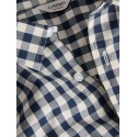JJ REBEL Havin Gingham langærmet skjorte - Navy Blazer