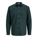 JJ REBEL Havin Gingham langærmet skjorte - Bistro Green