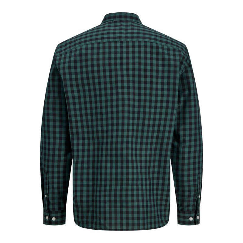 JJ REBEL Havin Gingham langærmet skjorte - Bistro Green