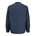 JJ REBEL Havin Gingham langærmet skjorte - Vintage Indigo