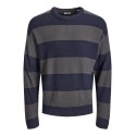 JJ REBEL Logan strik - Asphalt / Navy Blazer