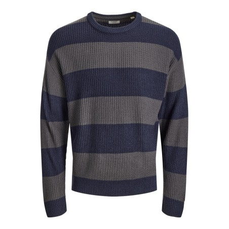 JJ REBEL Logan strik - Asphalt / Navy Blazer