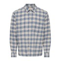 ONLY & SONS Hale flannel relaxed skjorte - Bluefin