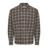 ONLY & SONS Hale flannel relaxed skjorte - Grey Pinstripe