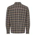 ONLY & SONS Hale flannel relaxed skjorte - Grey Pinstripe