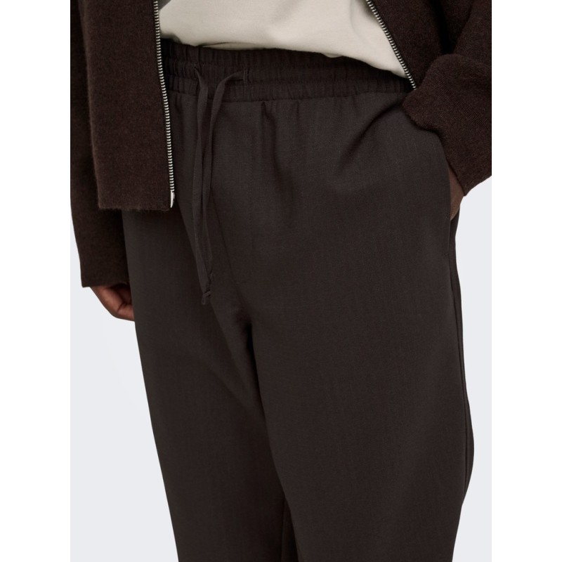 ONLY & SONS Hansi Edge straight bukser - Coffee Bean