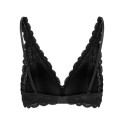 ONLY Chloe blonde padded trekant bh - Black