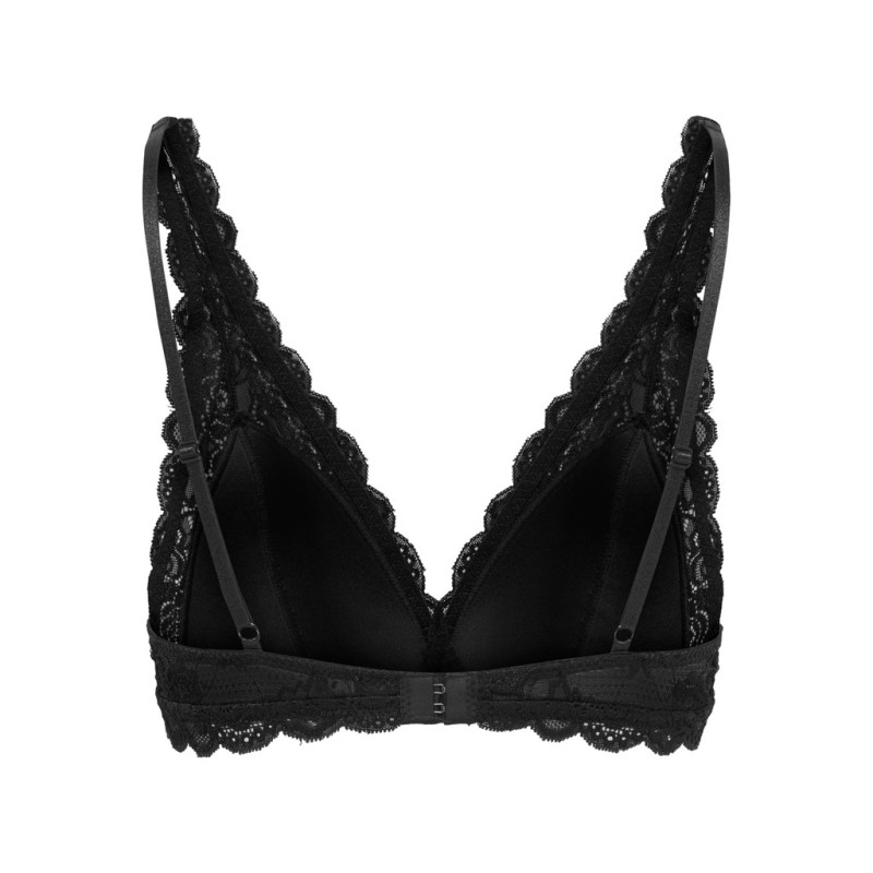 ONLY Chloe blonde padded trekant bh - Black
