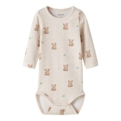 NAME IT BABY dreng - Rogers langærmet bodystocking - Peyote Melange