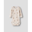 NAME IT BABY dreng - Rogers langærmet bodystocking - Peyote Melange