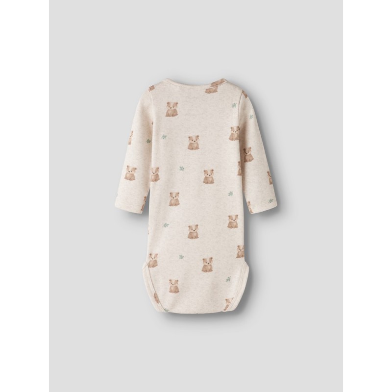 NAME IT BABY dreng - Rogers langærmet bodystocking - Peyote Melange