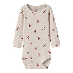 NAME IT BABY pige - Risa kab langærmet bodystocking - Peyote Melange