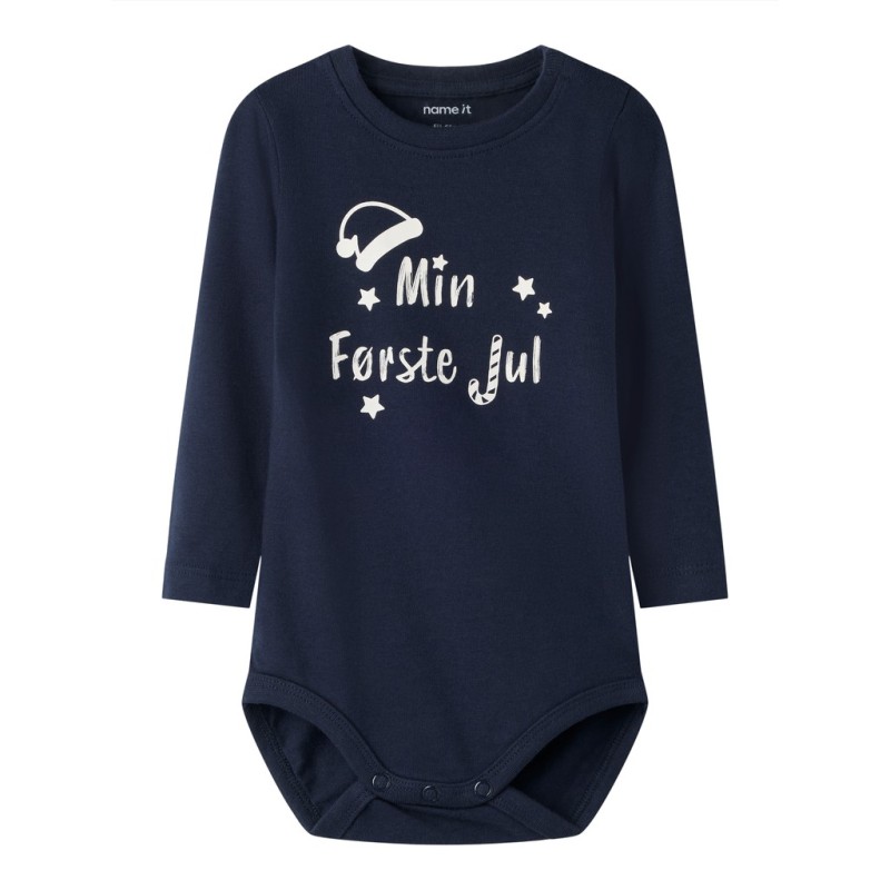 NAME IT BABY Jul langærmet bodystocking - Navy Blazer